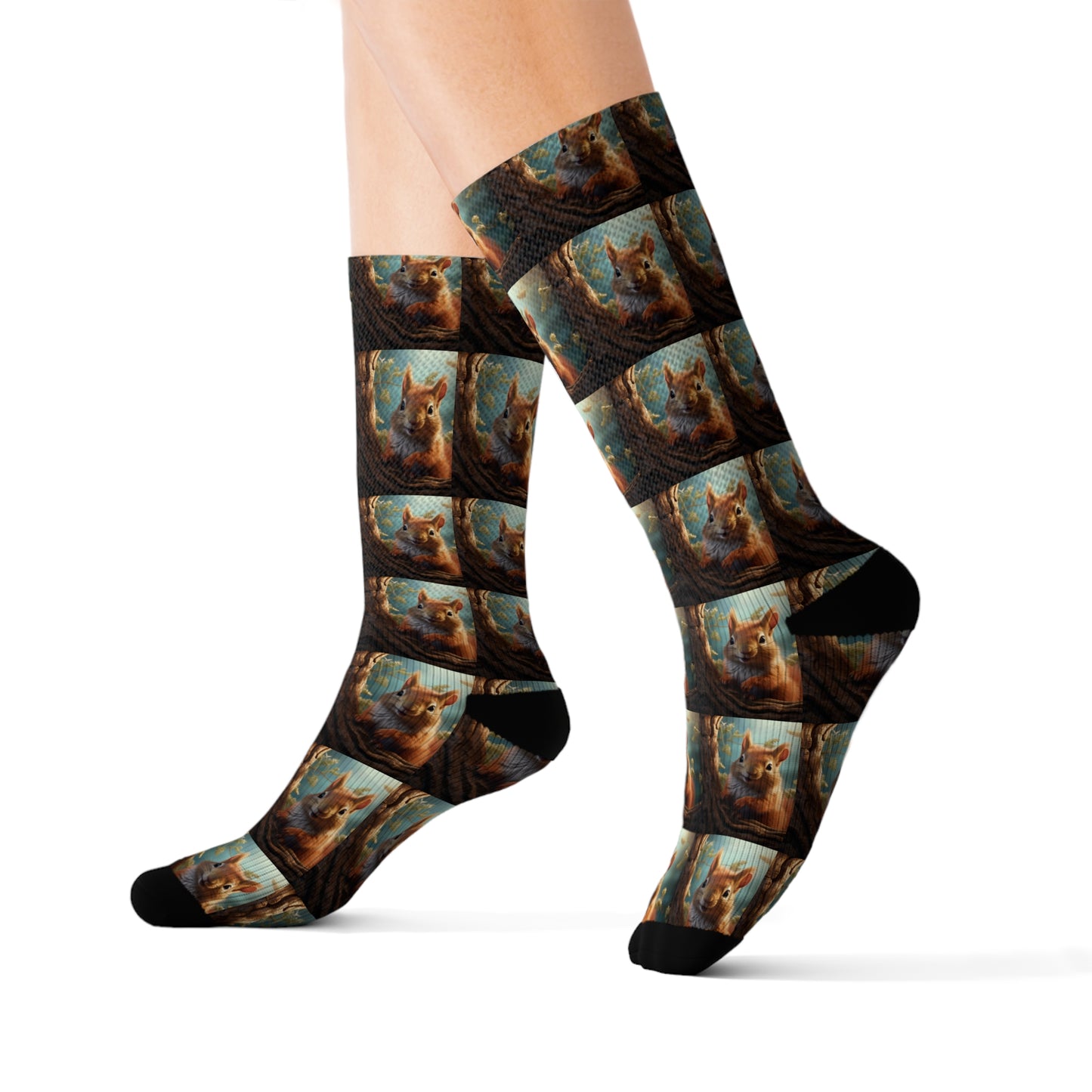 Sublimation Socks Look at the Squirrel Too