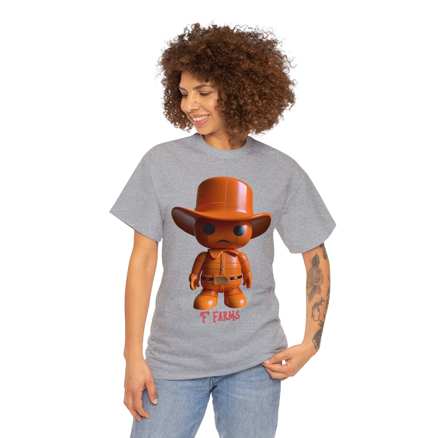 Unisex Heavy Cotton Tee F Farms Cowboy