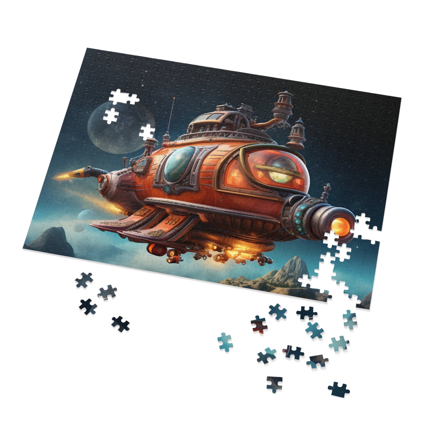 Jigsaw Puzzle (30, 110, 252, 500,1000-Piece) Steampunk Zeppelin/Spacehog