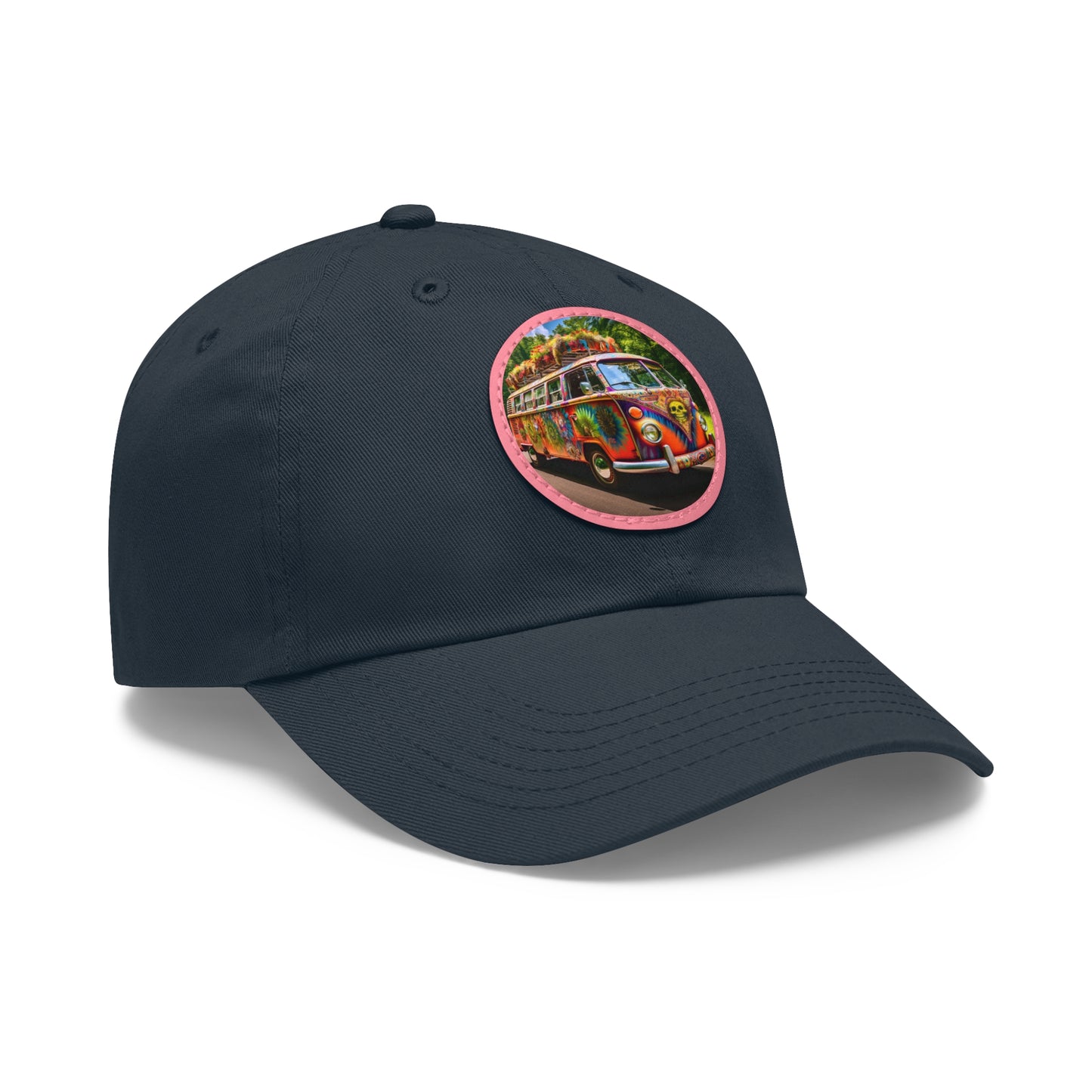 Dad Hat with Leather Patch (Round) Hippie Van