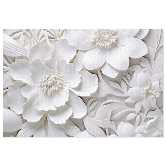 Jigsaw Puzzle - White Flowers