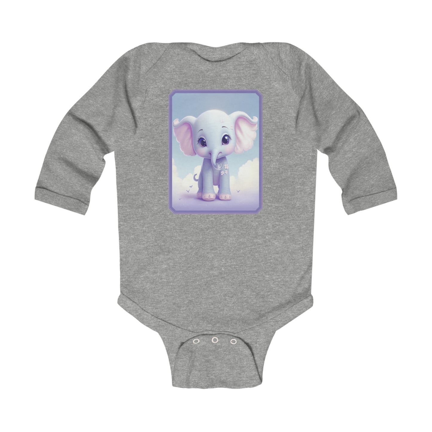 Infant Long Sleeve Bodysuit Elephant