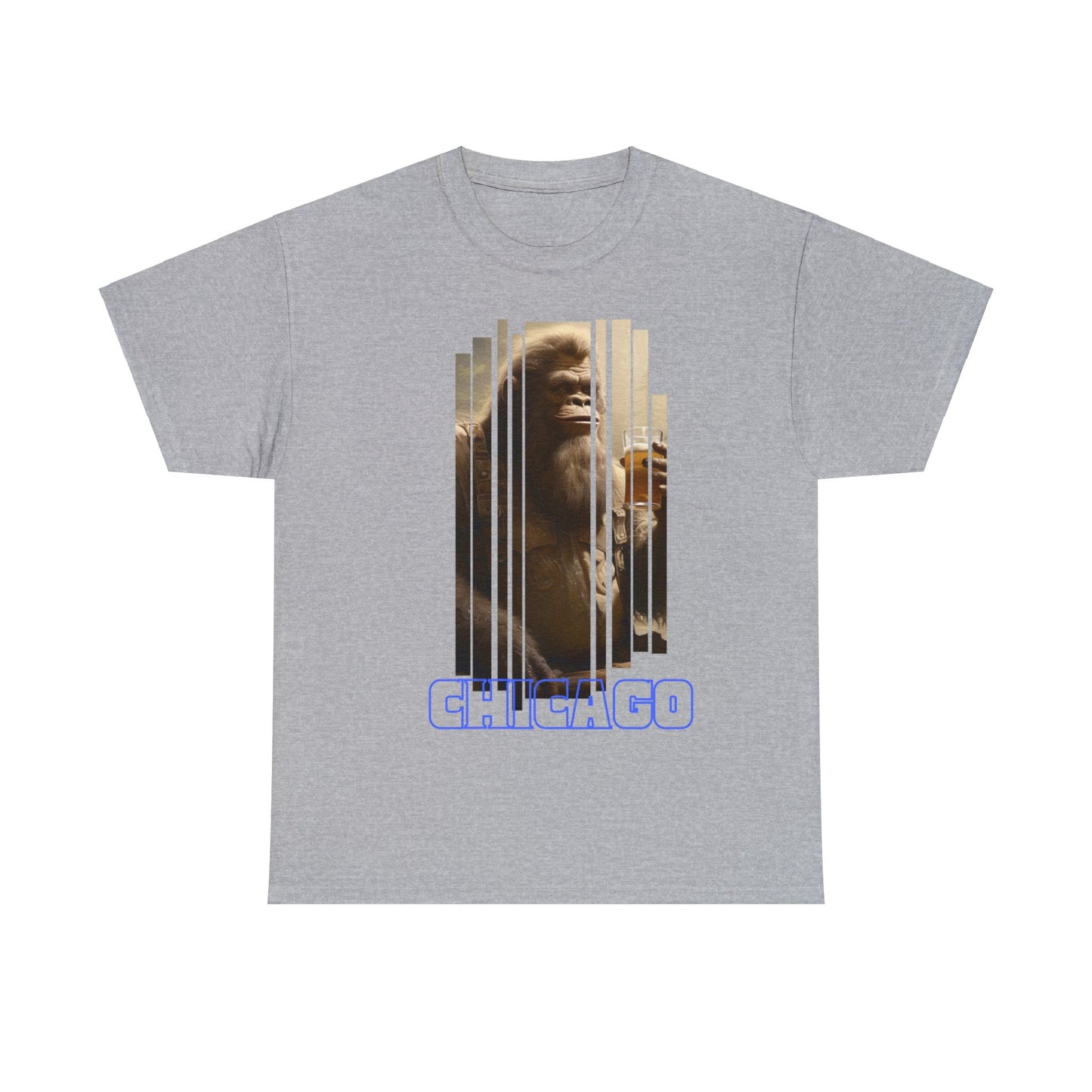 Unisex Heavy Cotton Tee Chicago Ape (two-sided)