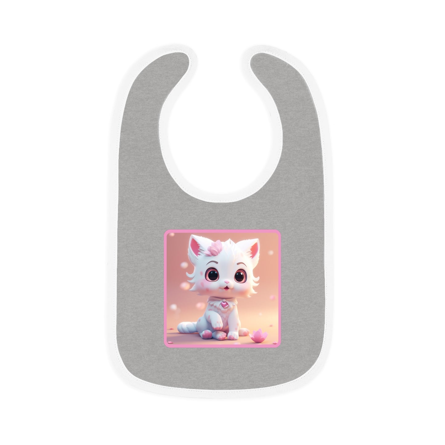 Baby Contrast Trim Jersey Bib Cat 2