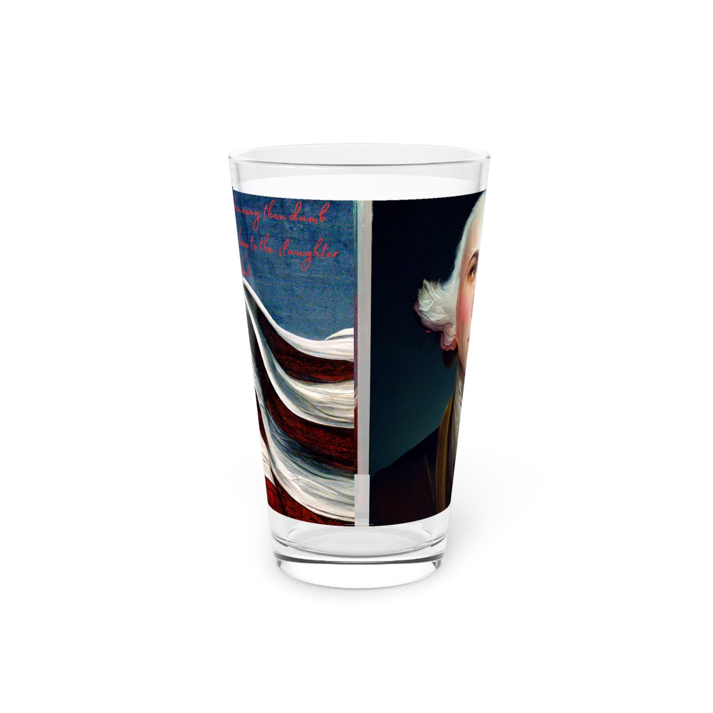 Vaso de pinta, 16 oz George Washington