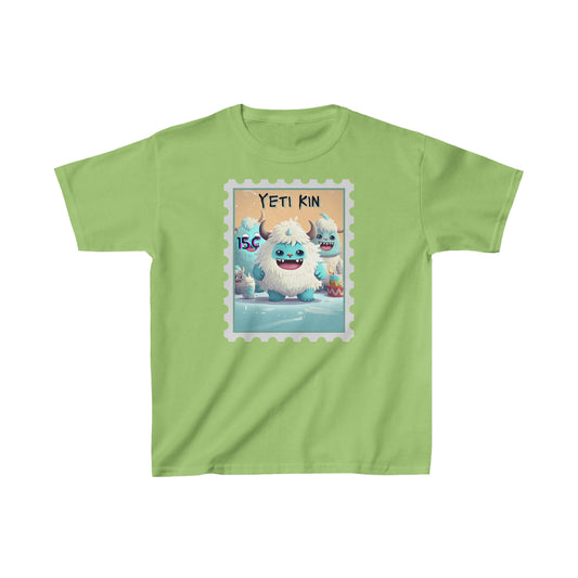 Kids Heavy Cotton™ Tee Yeti Kin Party 5 Postage