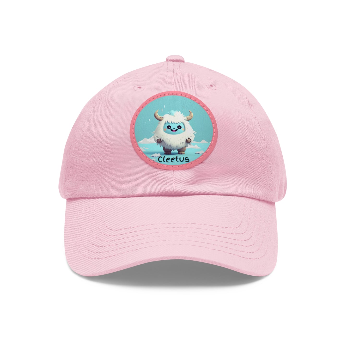 Dad Hat with Leather Patch (Round) Cleetus