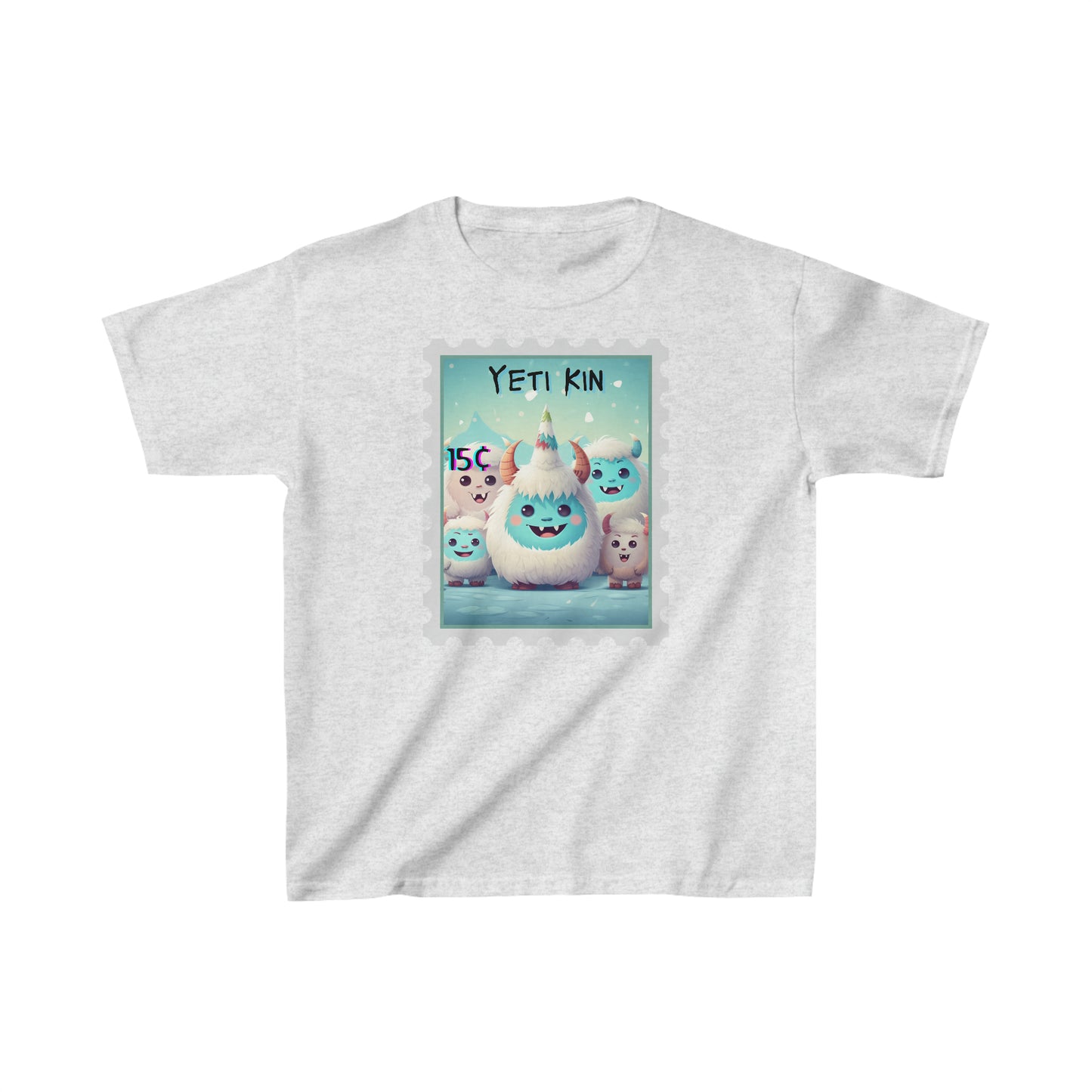 Kids Heavy Cotton™ Tee Yeti Kin Party 7 Postage