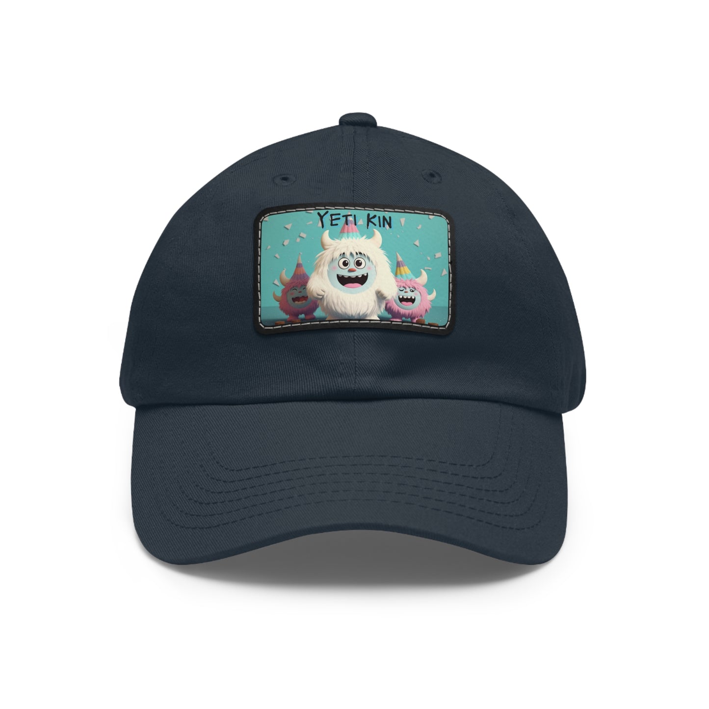 Dad Hat with Leather Patch (Rectangle) Yeti Kin 2