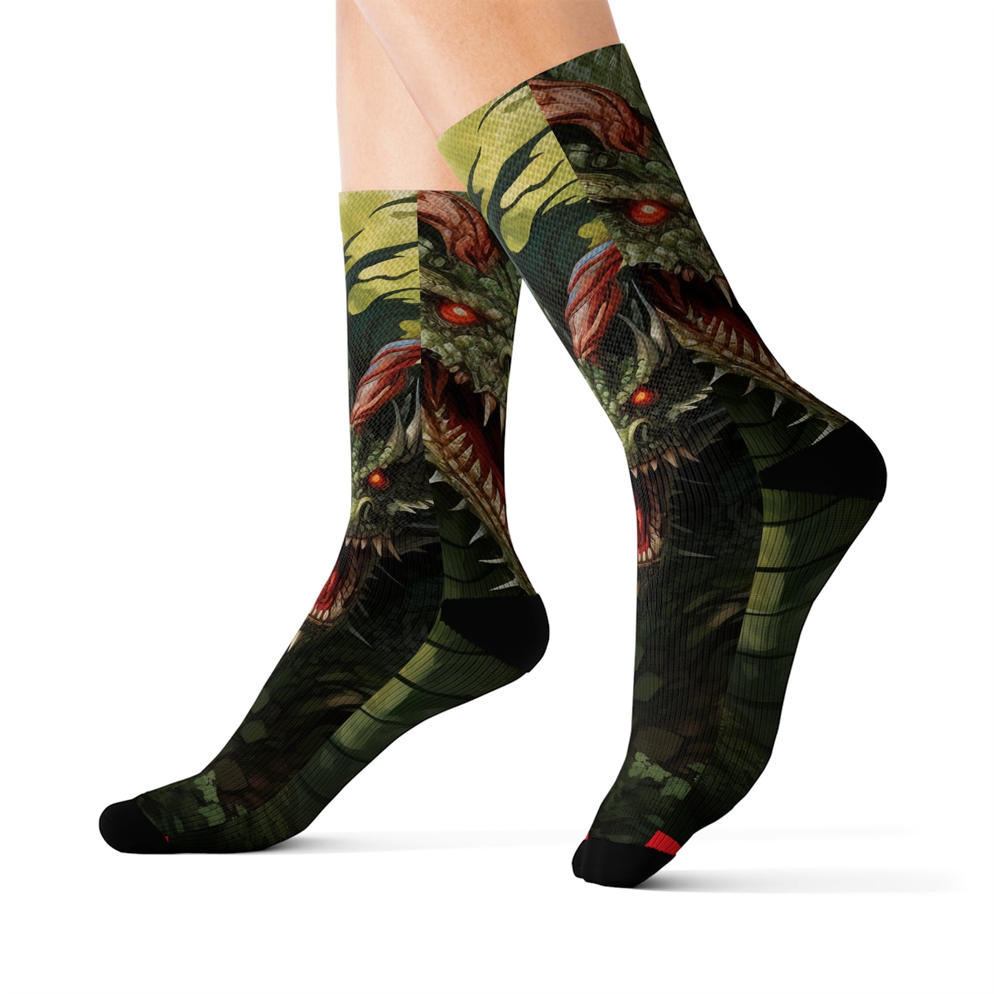 Sublimation Socks Jabberwocky Dragon Edition