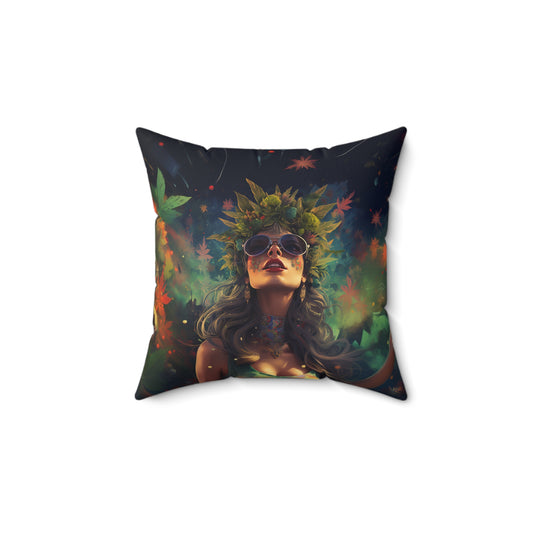 Spun Polyester Square Pillow 420 Day of the Dead