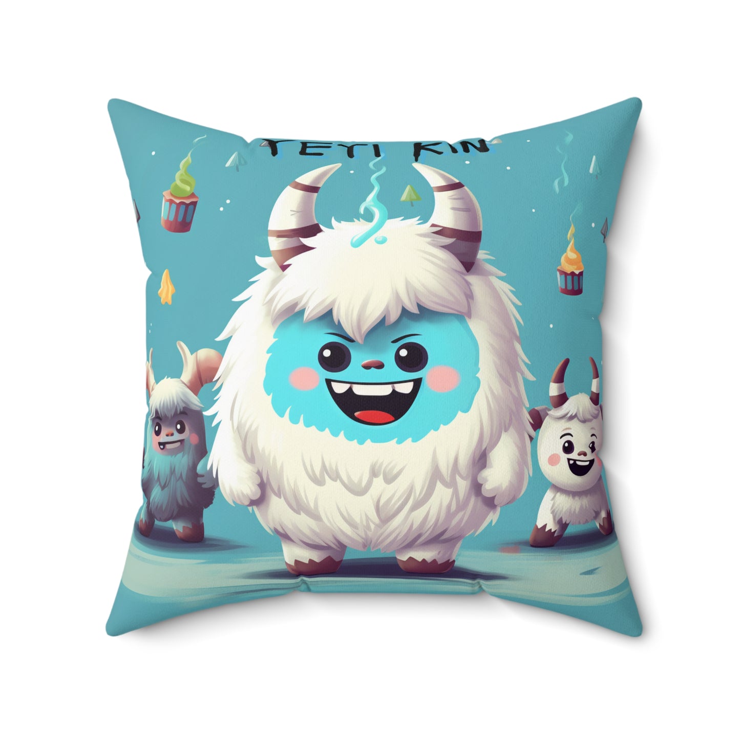 Spun Polyester Square Pillow Bryce... Yeti Kin