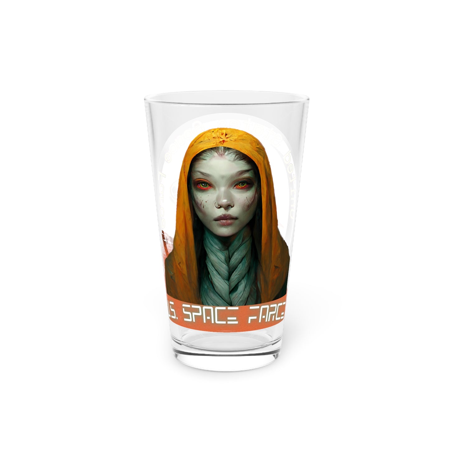 Vaso de pinta, farsa espacial estadounidense de 16 oz