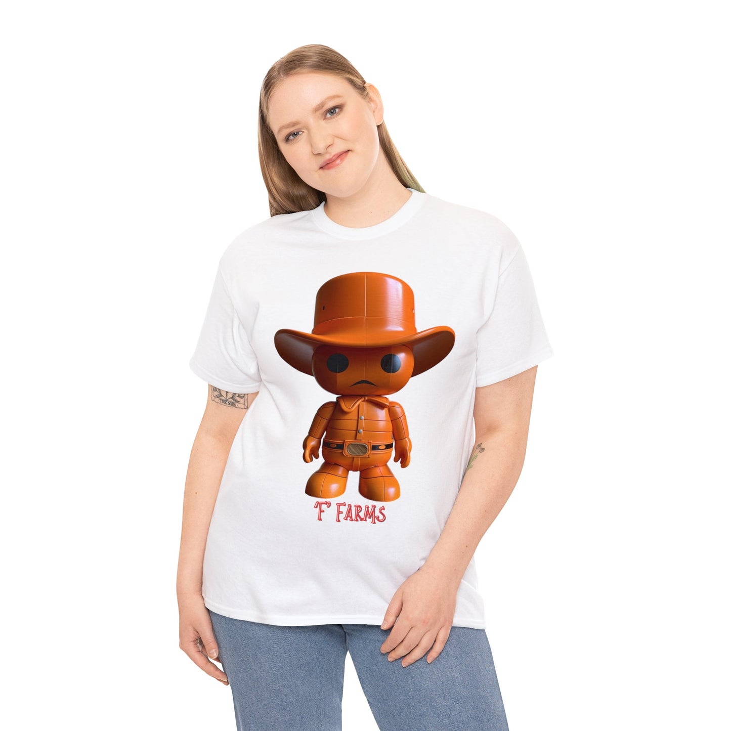 Unisex Heavy Cotton Tee F Farms Cowboy