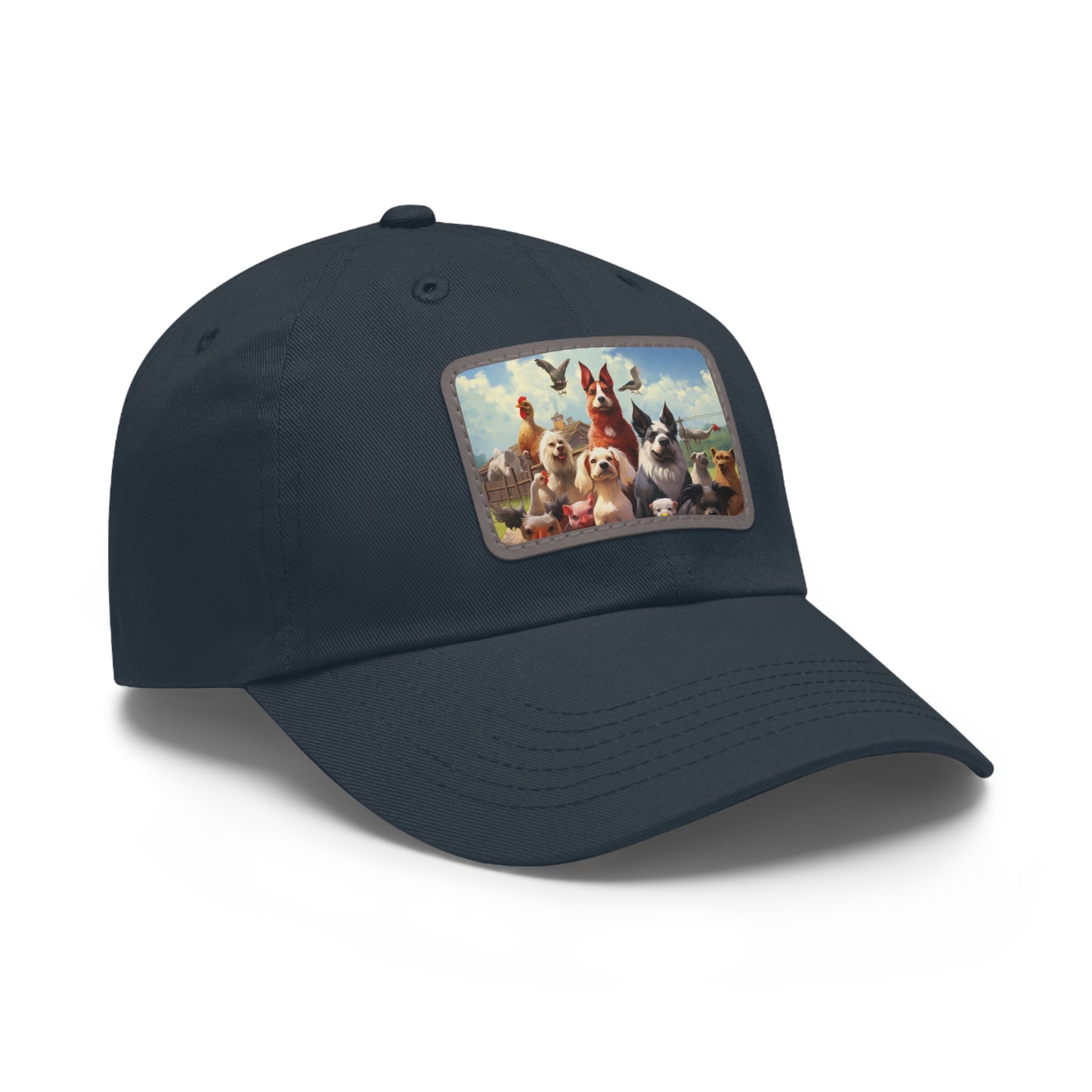 Dad Hat with Leather Patch (Rectangle) Animal Farm Friends