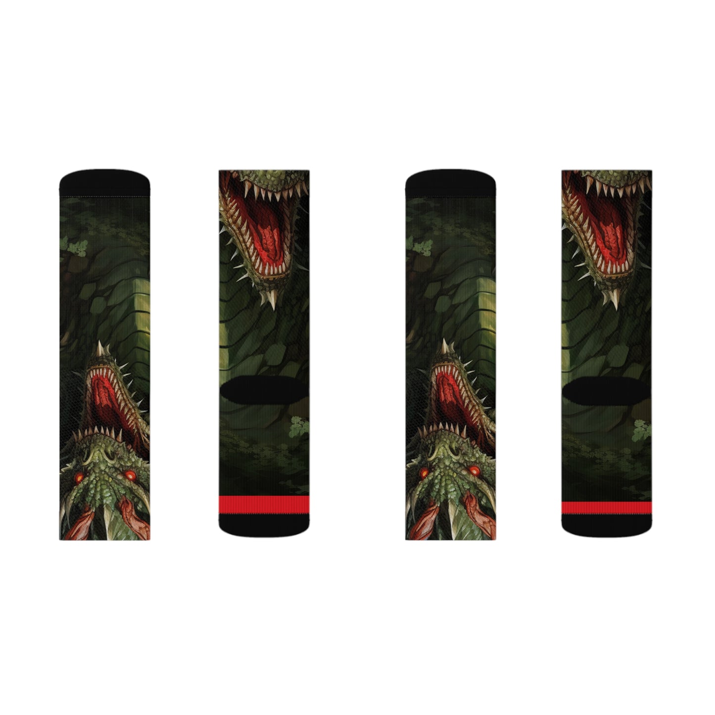 Sublimation Socks Jabberwocky Dragon Edition