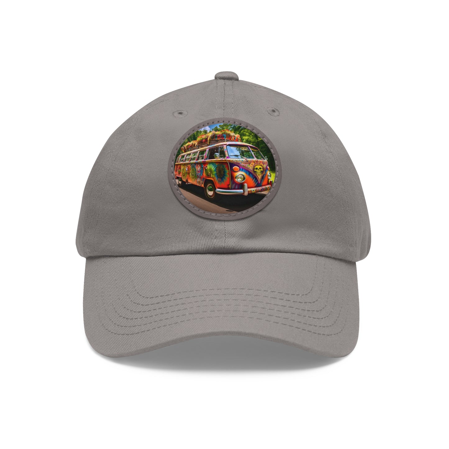 Dad Hat with Leather Patch (Round) Hippie Van