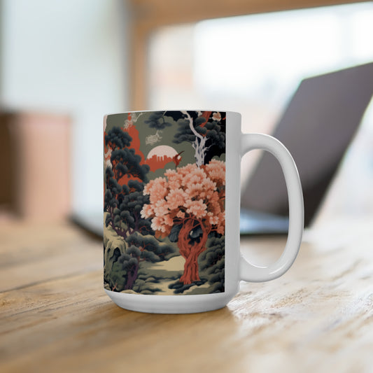 Ceramic Mug 15oz Floral 11