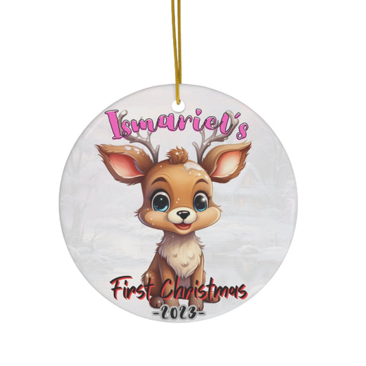 Personalized Baby's First Christmas Ceramic Ornament