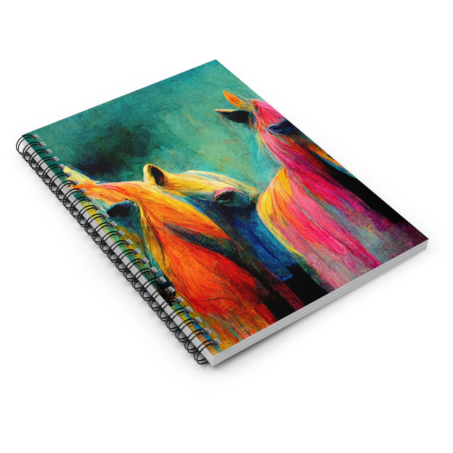 Spiral Notebook - Ruled Line Horses