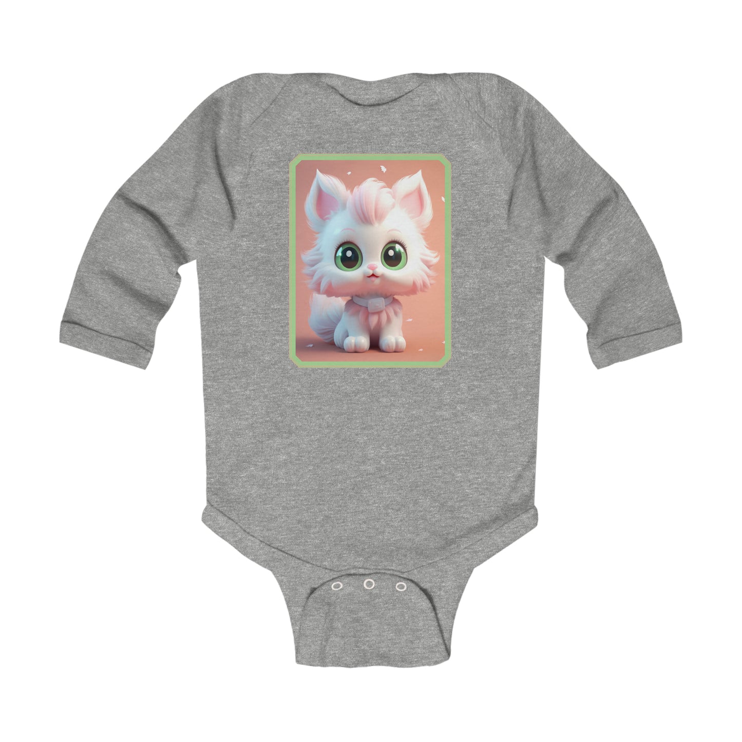 Body Infantil Manga Larga Gato 4 