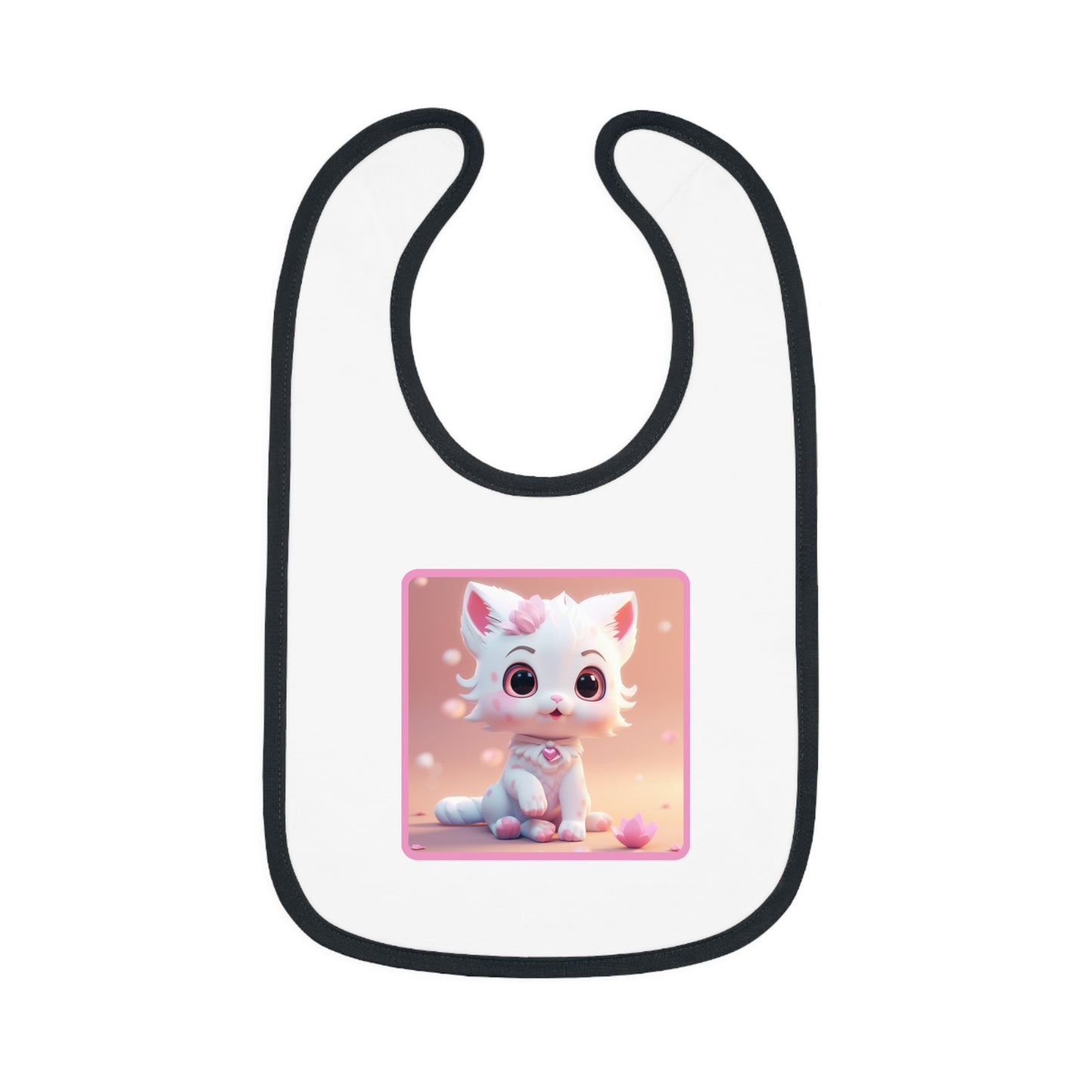 Baby Contrast Trim Jersey Bib Cat 2