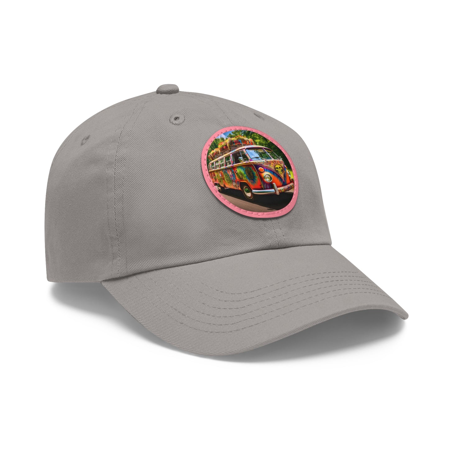 Dad Hat with Leather Patch (Round) Hippie Van