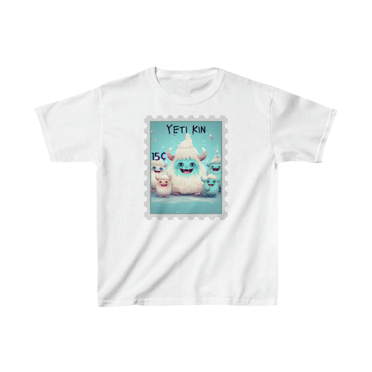 Kids Heavy Cotton™ Tee Yeti Kin Party 3 Postage