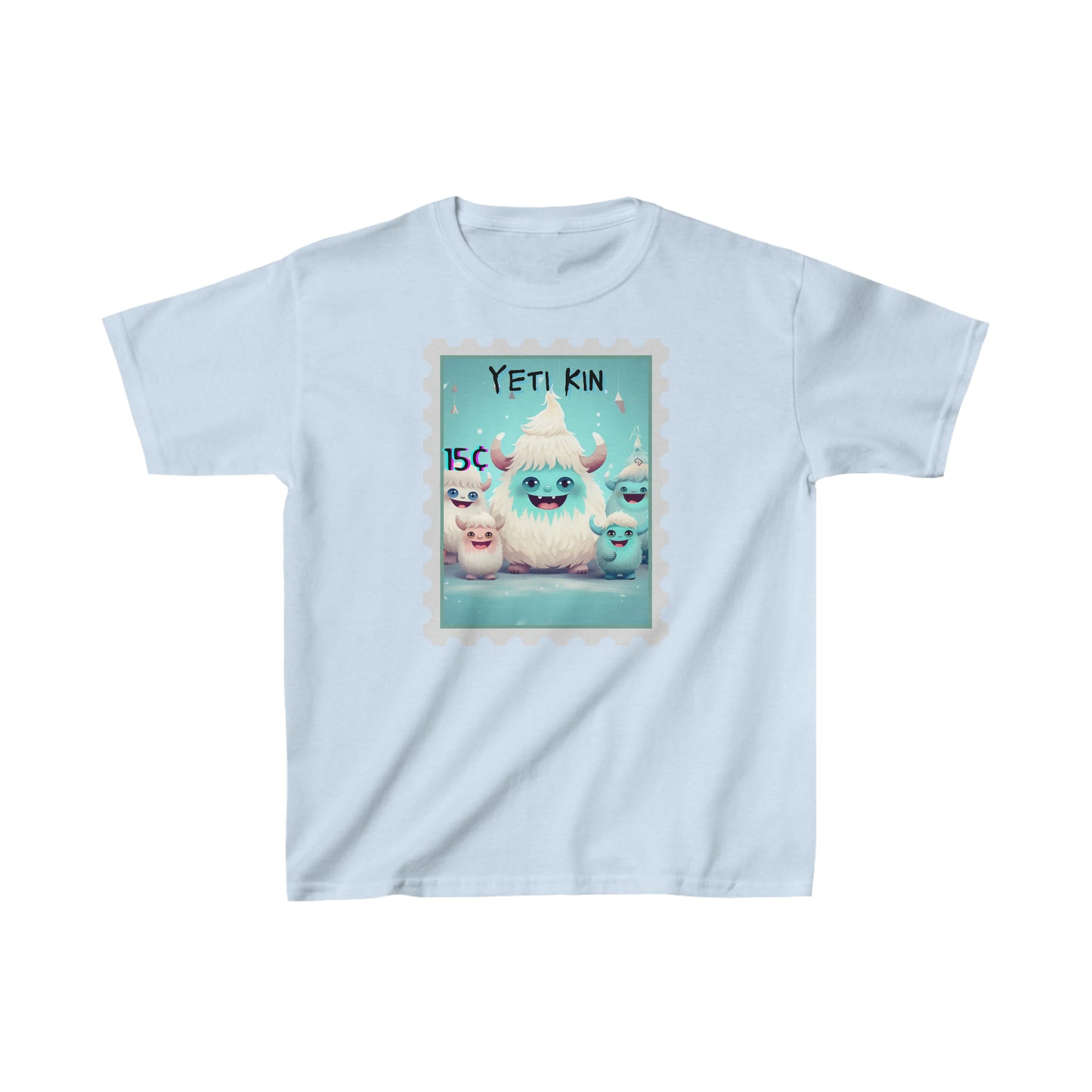 Kids Heavy Cotton™ Tee Yeti Kin Party 3 Postage