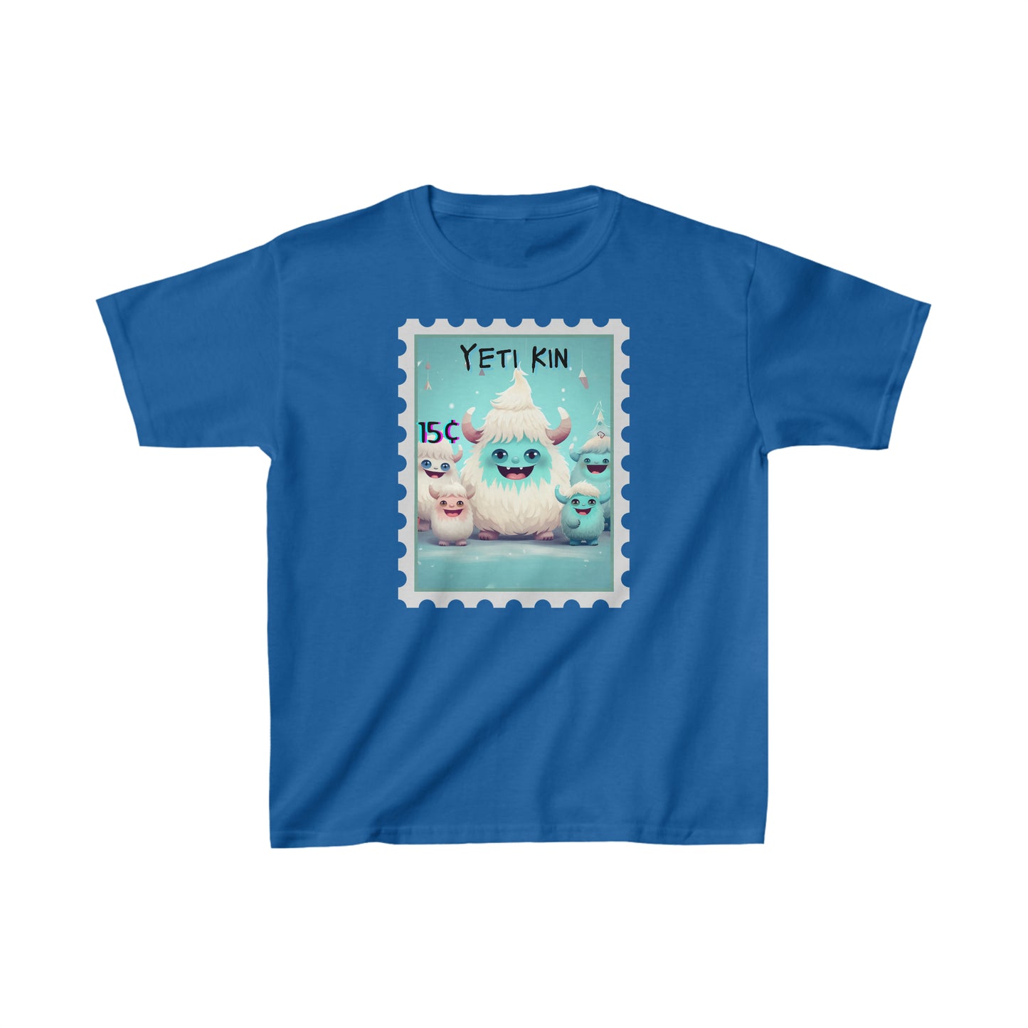 Kids Heavy Cotton™ Tee Yeti Kin Party 3 Postage