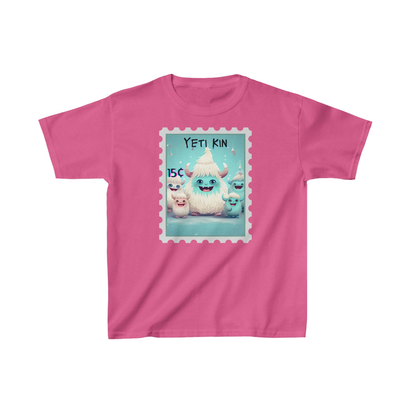 Kids Heavy Cotton™ Tee Yeti Kin Party 3 Postage