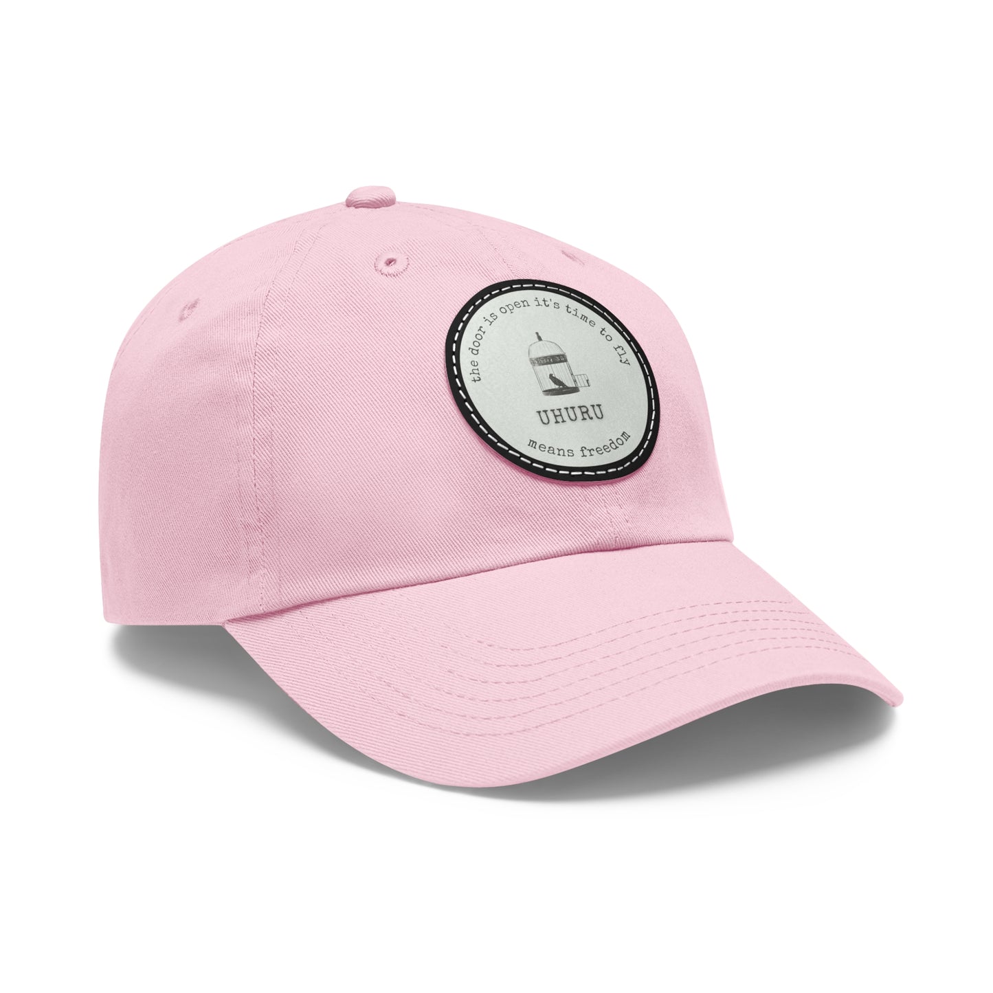 Dad Hat with Leather Patch (Round) Uhuru