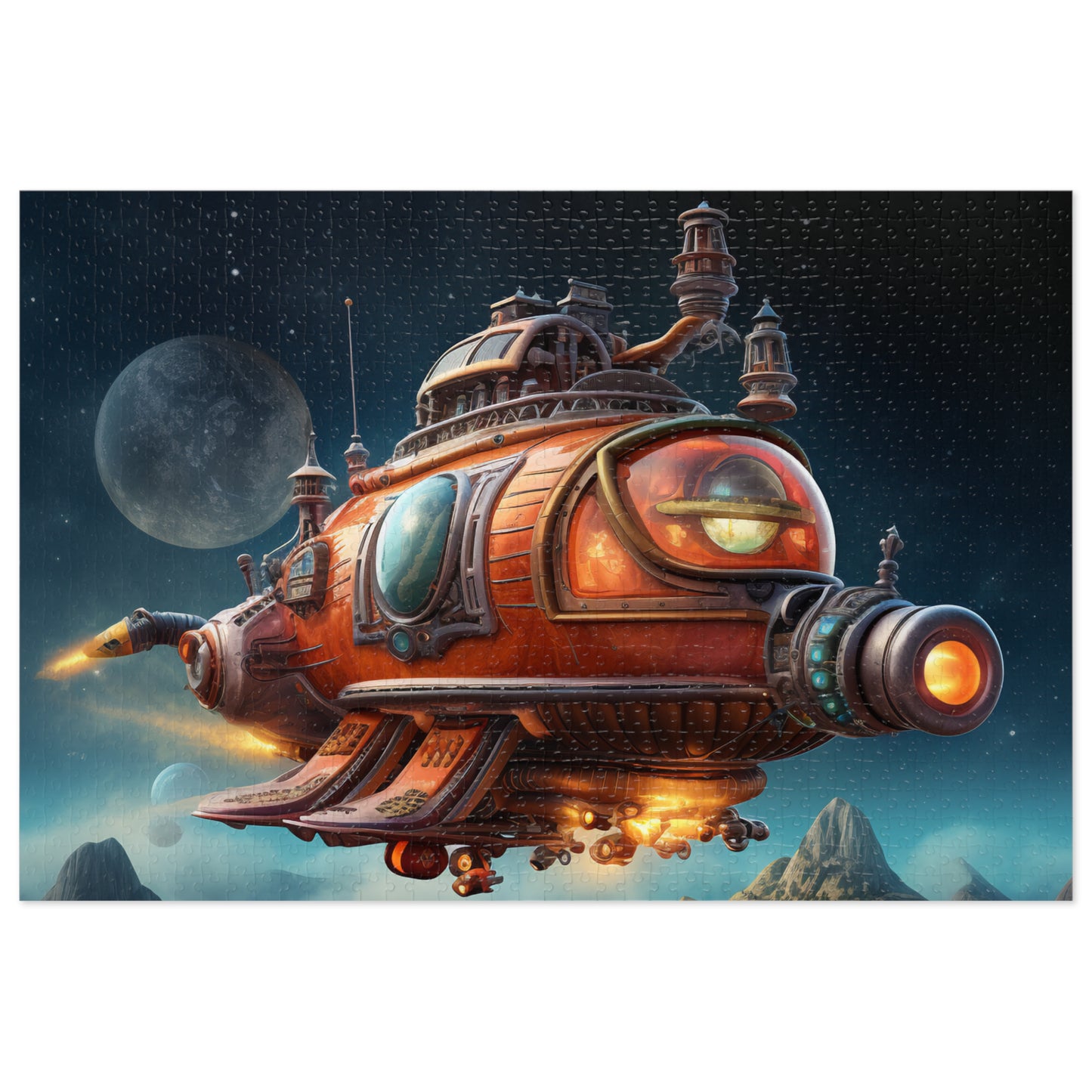 Jigsaw Puzzle (30, 110, 252, 500,1000-Piece) Steampunk Zeppelin/Spacehog