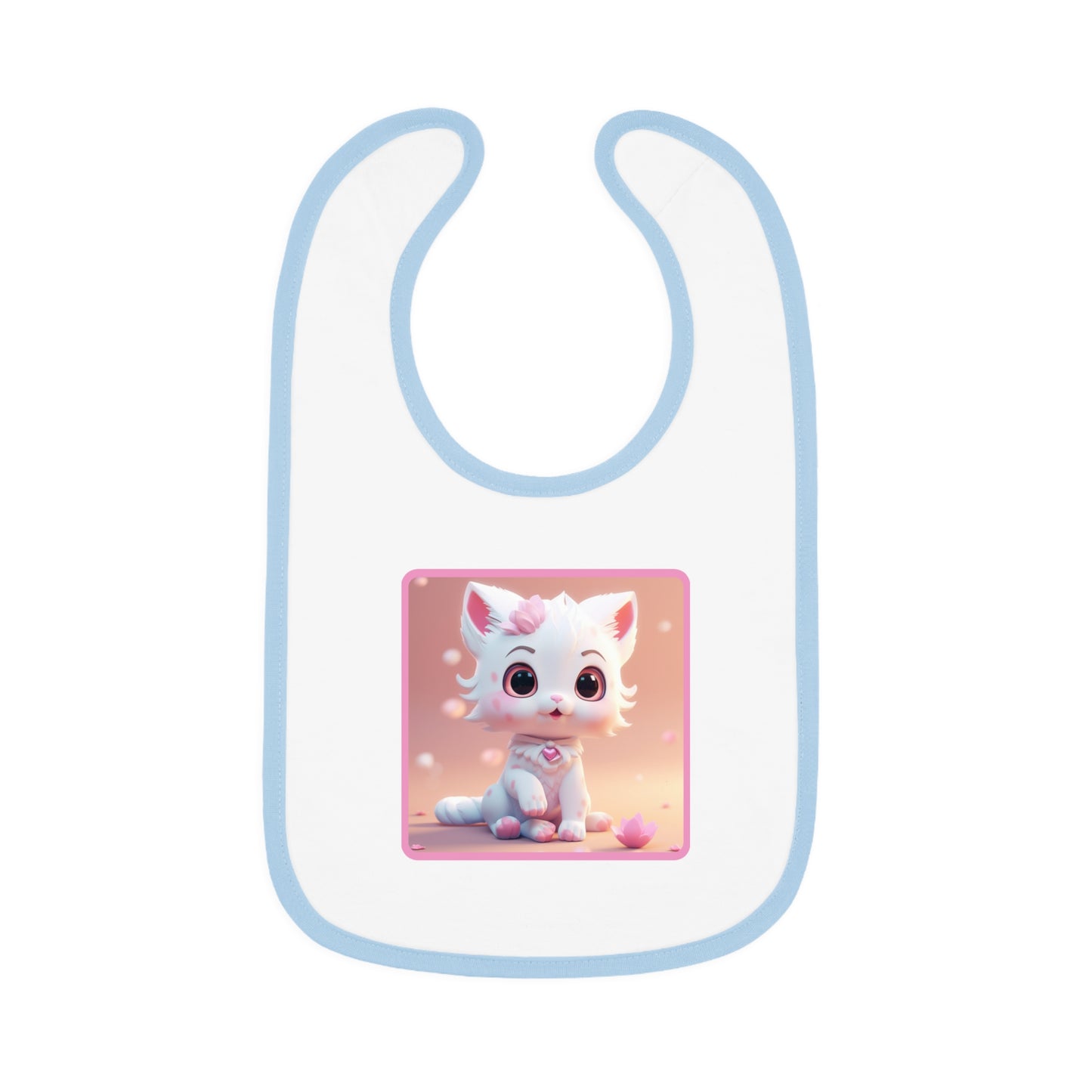 Baby Contrast Trim Jersey Bib Cat 2