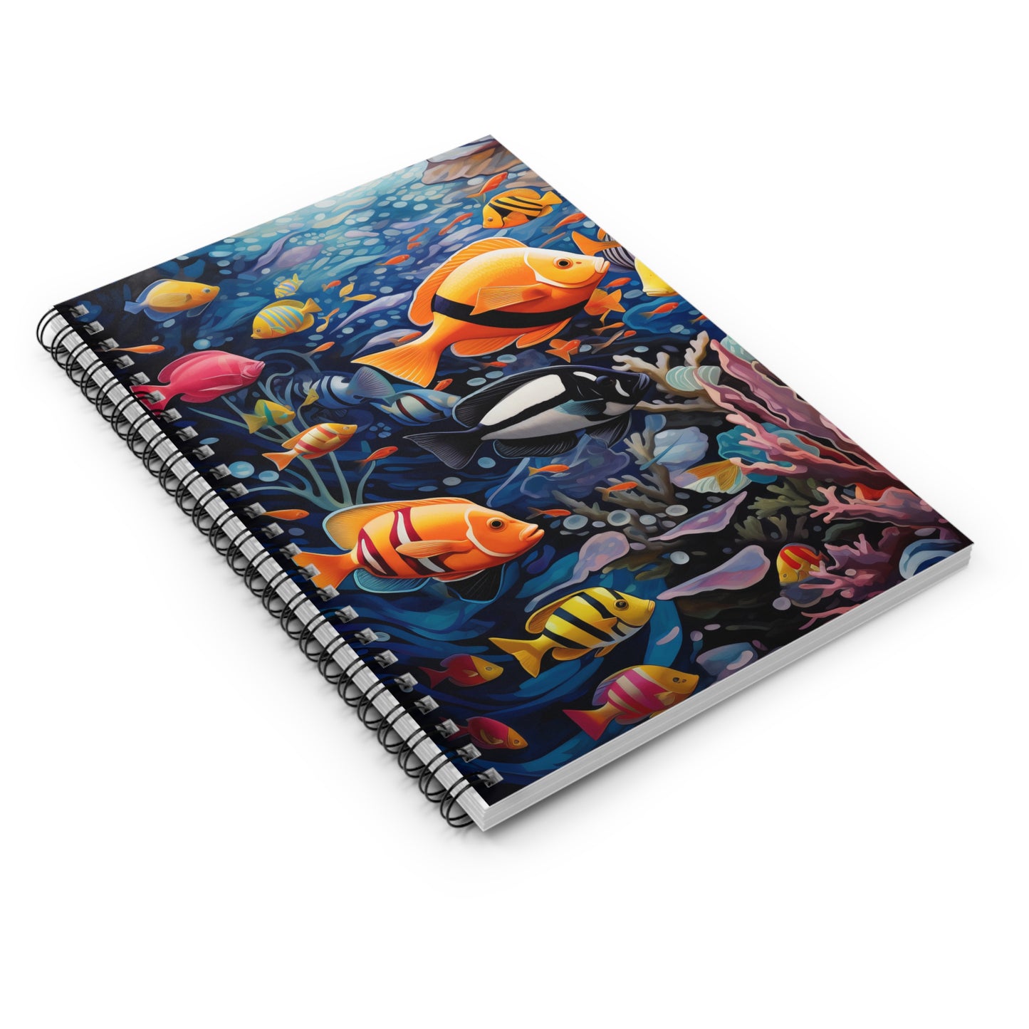 Spiral Notebook - Ruled Line Coral Reefer