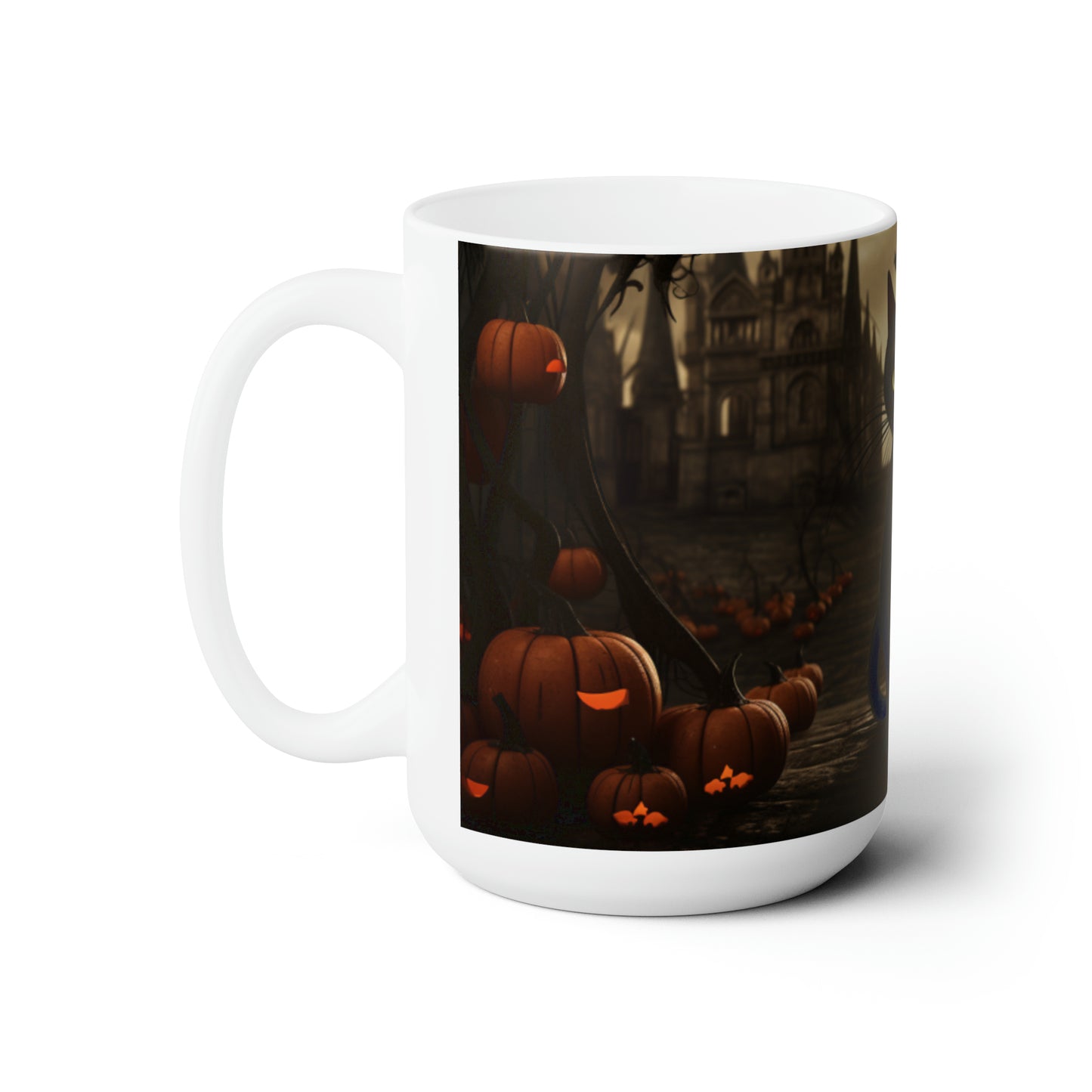 Ceramic Mug 15oz Halloween Black Cat 1