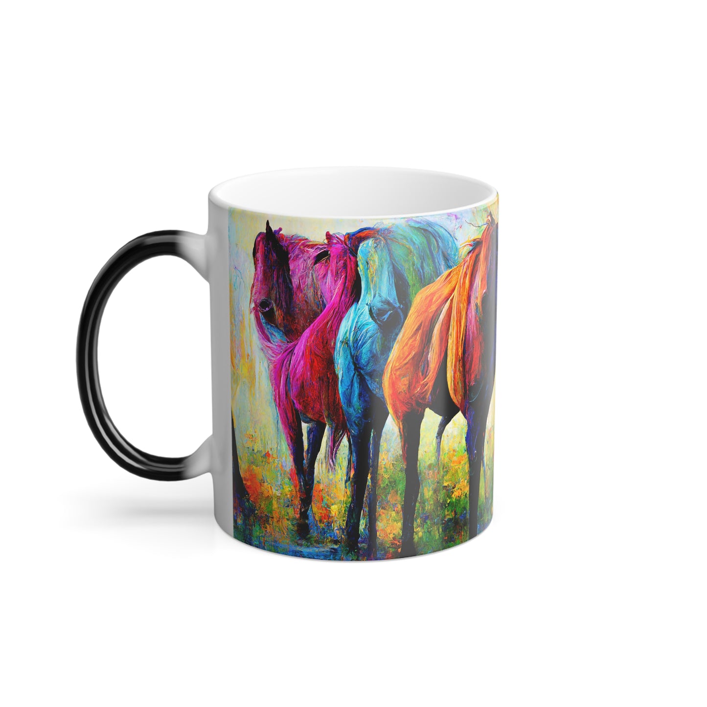 Color Morphing Mug, 11oz Horses