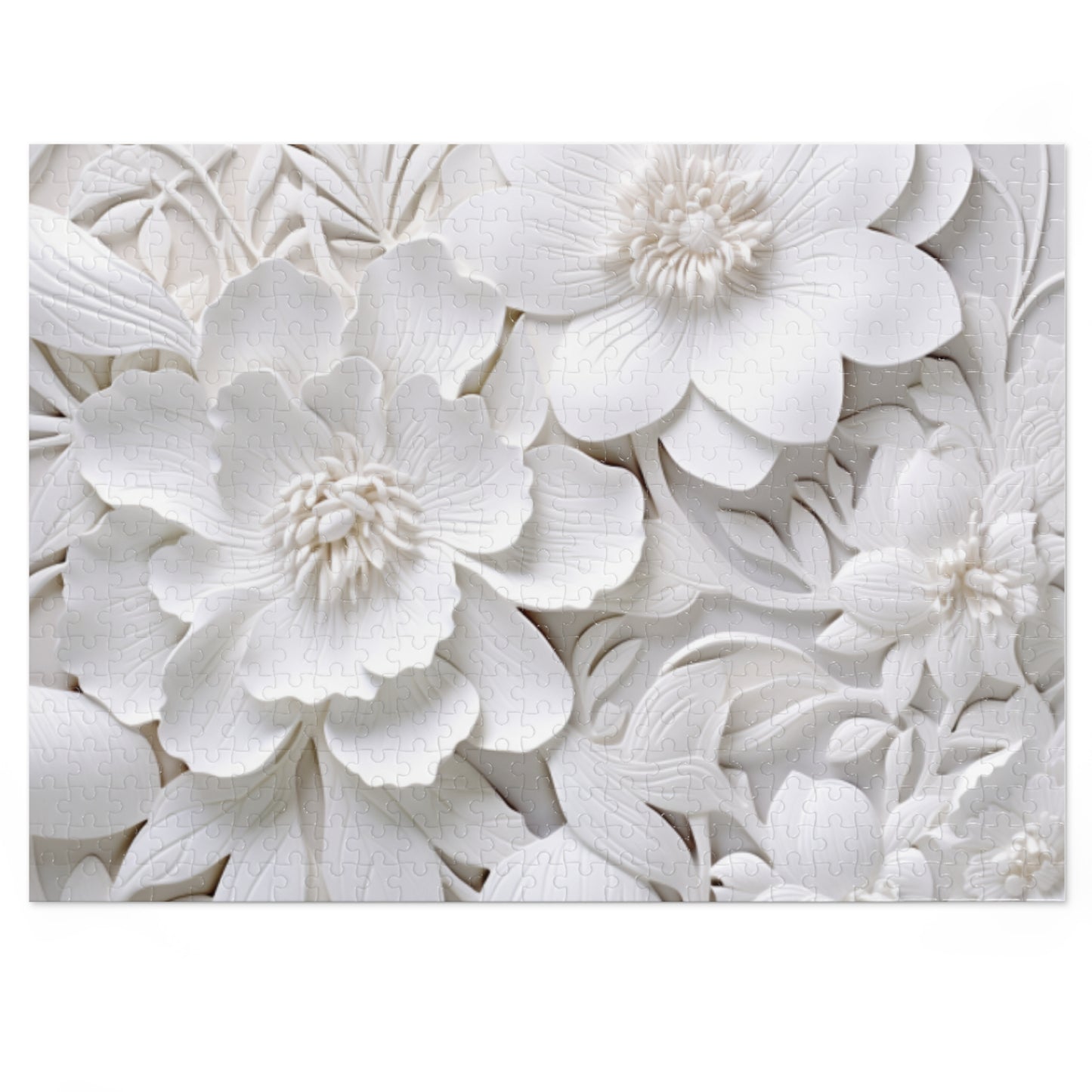 Jigsaw Puzzle - White Flowers