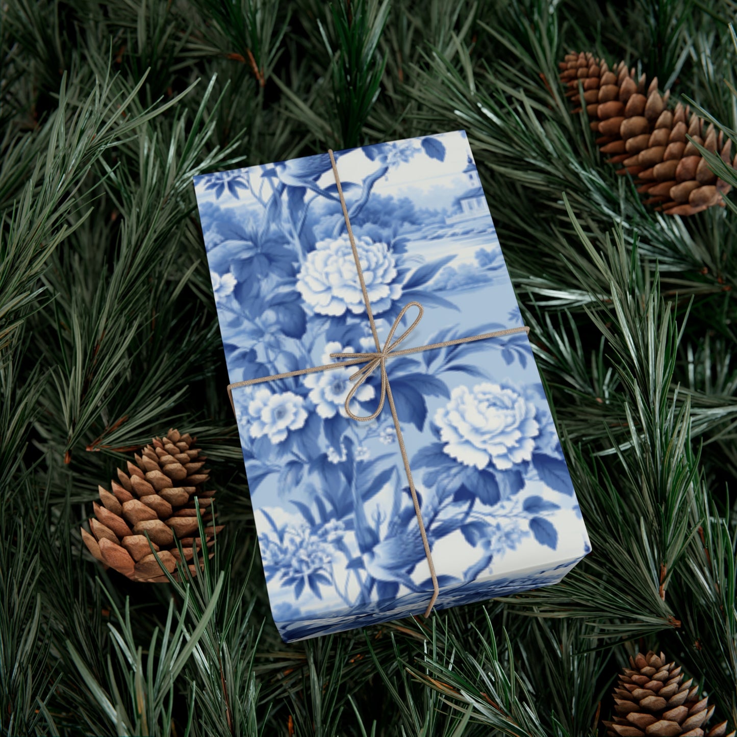 Gift Wrap Papers English Blue Chinoiserie #4