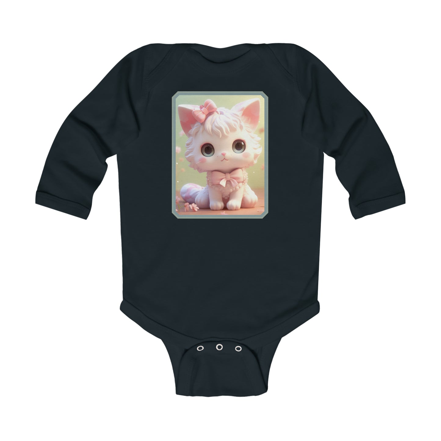 Infant Long Sleeve Bodysuit Cat 1