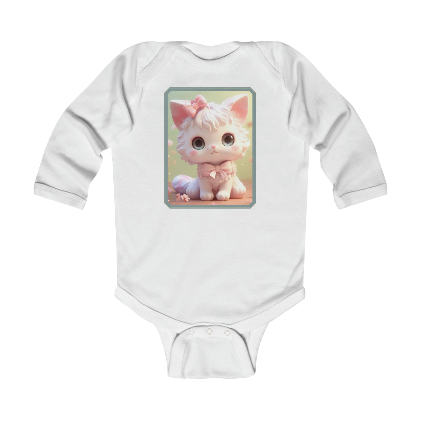 Infant Long Sleeve Bodysuit Cat 1