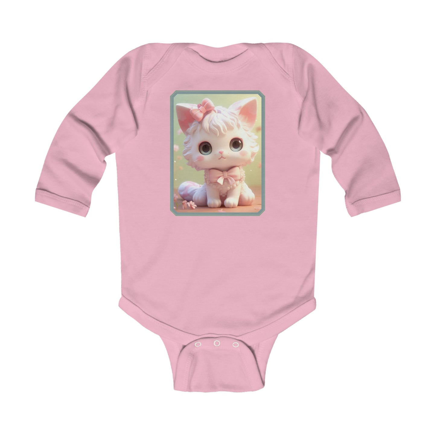 Infant Long Sleeve Bodysuit Cat 1