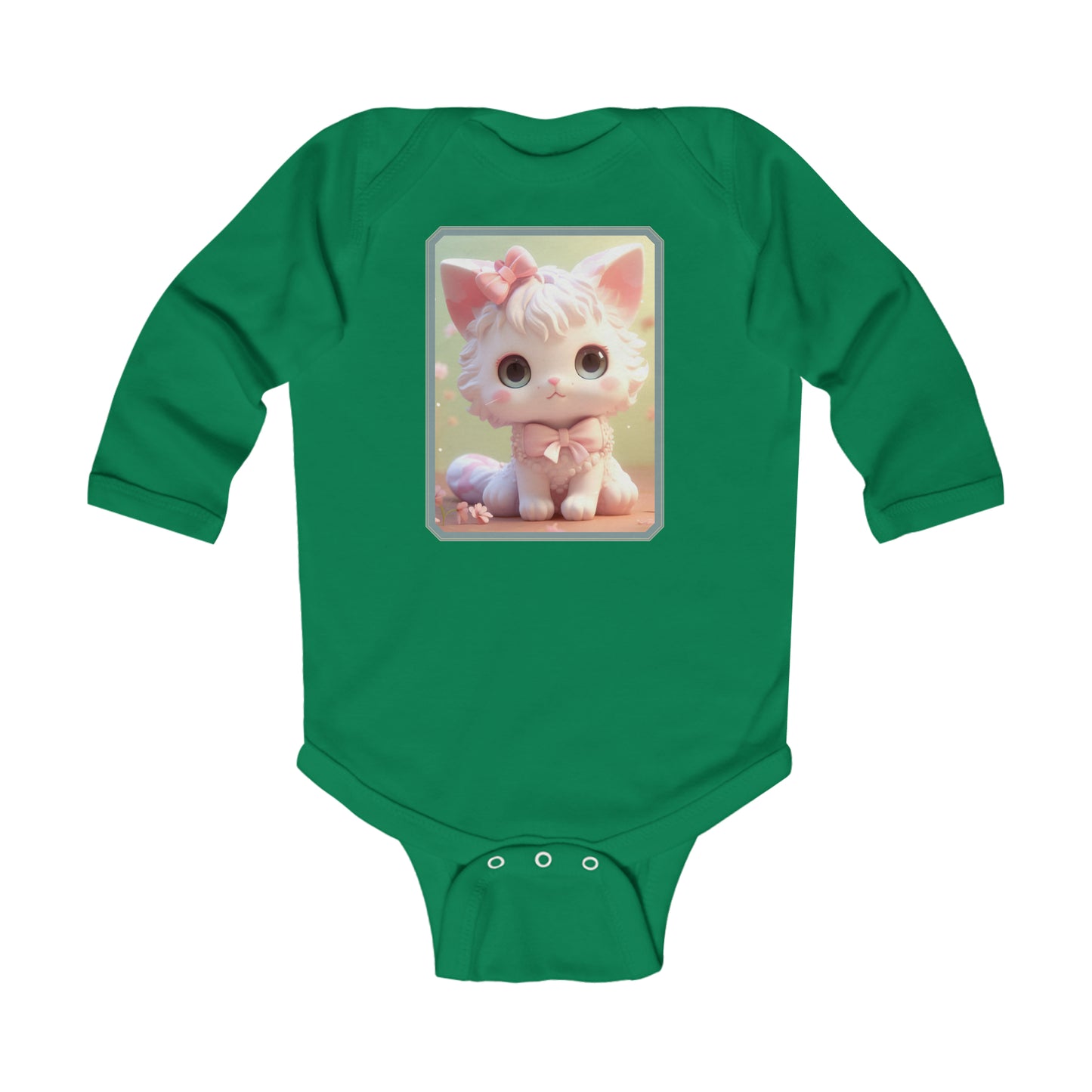 Infant Long Sleeve Bodysuit Cat 1