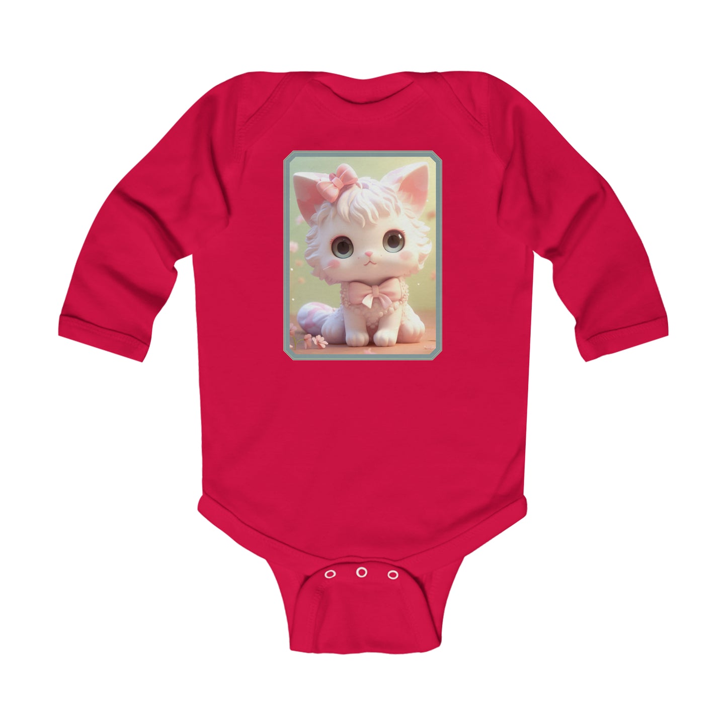 Infant Long Sleeve Bodysuit Cat 1