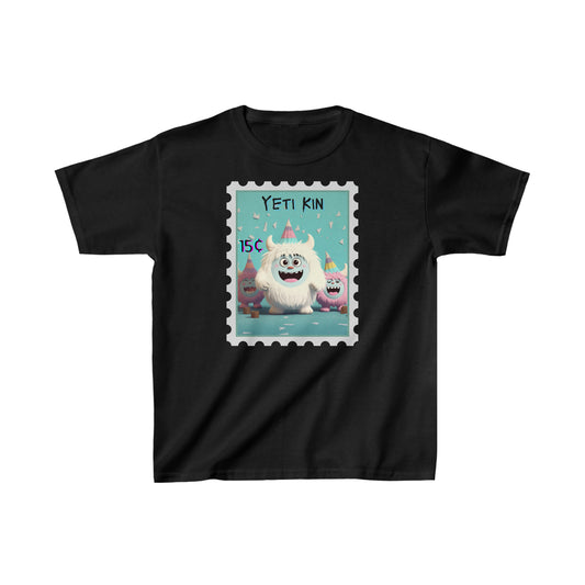 Kids Heavy Cotton™ Tee Yeti Kin Party 2 Postage