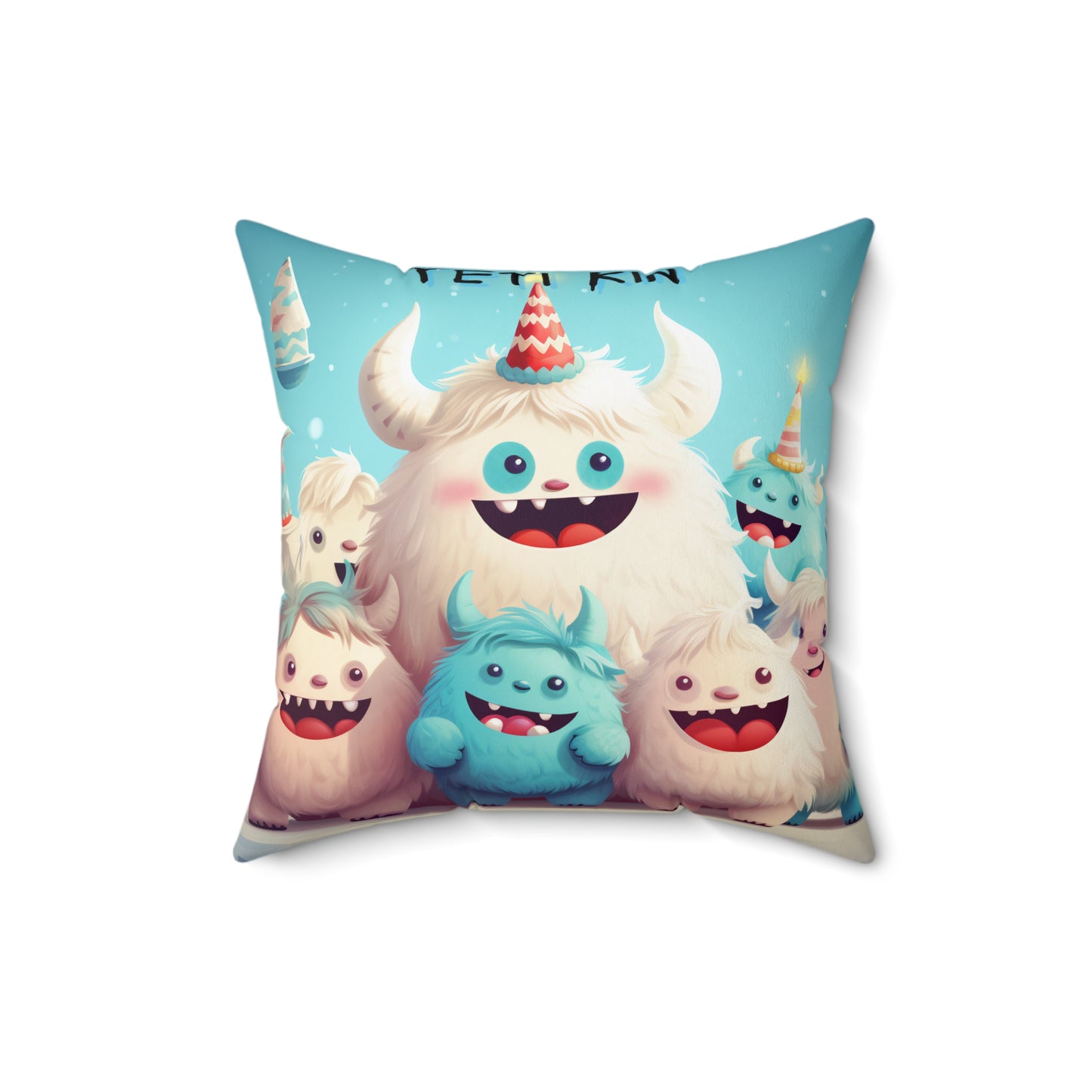 Spun Polyester Square Pillow Mateo... Yeti Kin