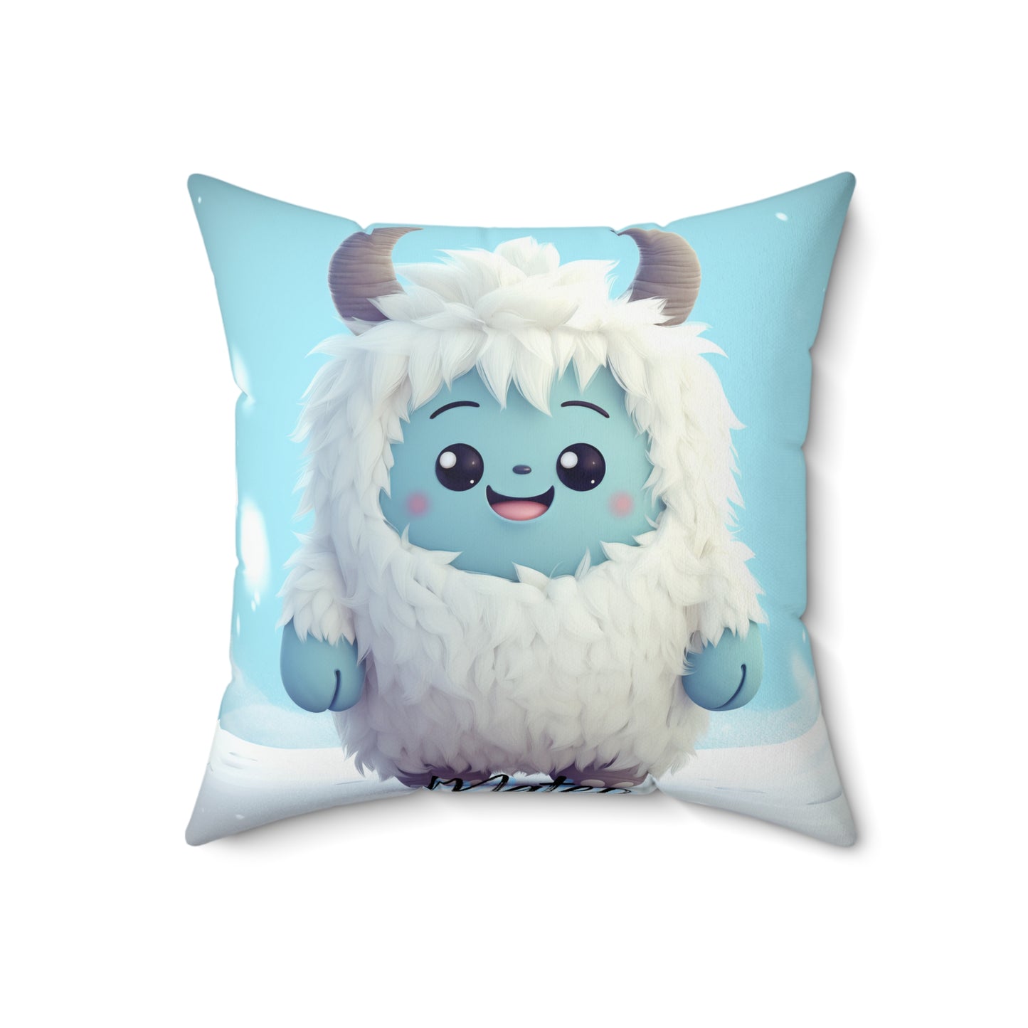 Spun Polyester Square Pillow Mateo... Yeti Kin