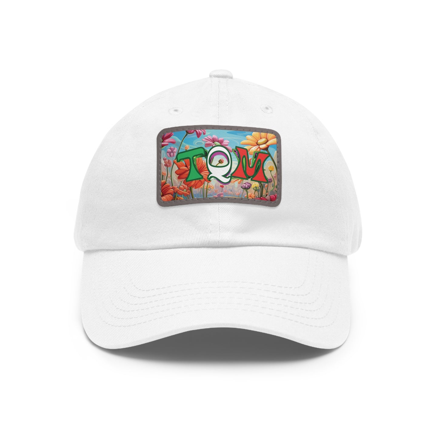 Dad Hat with Leather Patch (Rectangle) TQM Te Quiero Mucho