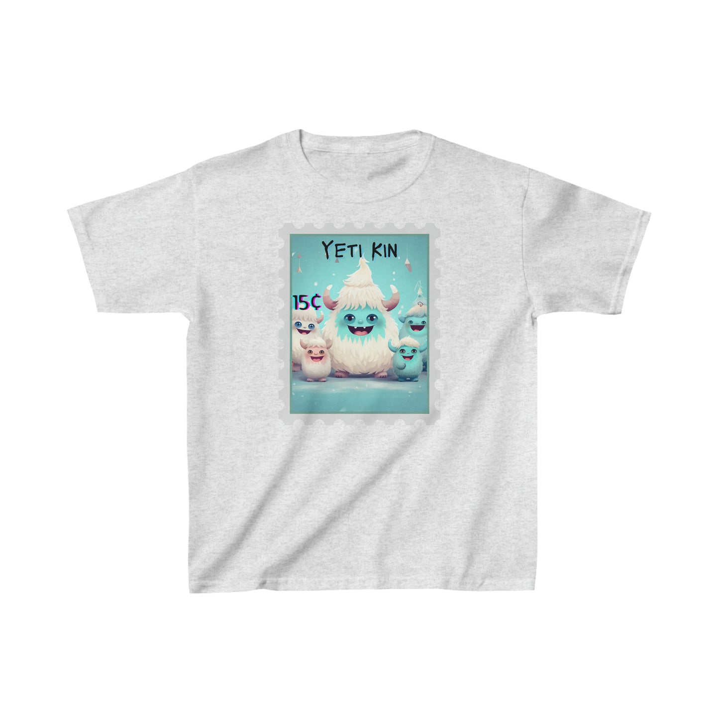 Kids Heavy Cotton™ Tee Yeti Kin Party 3 Postage