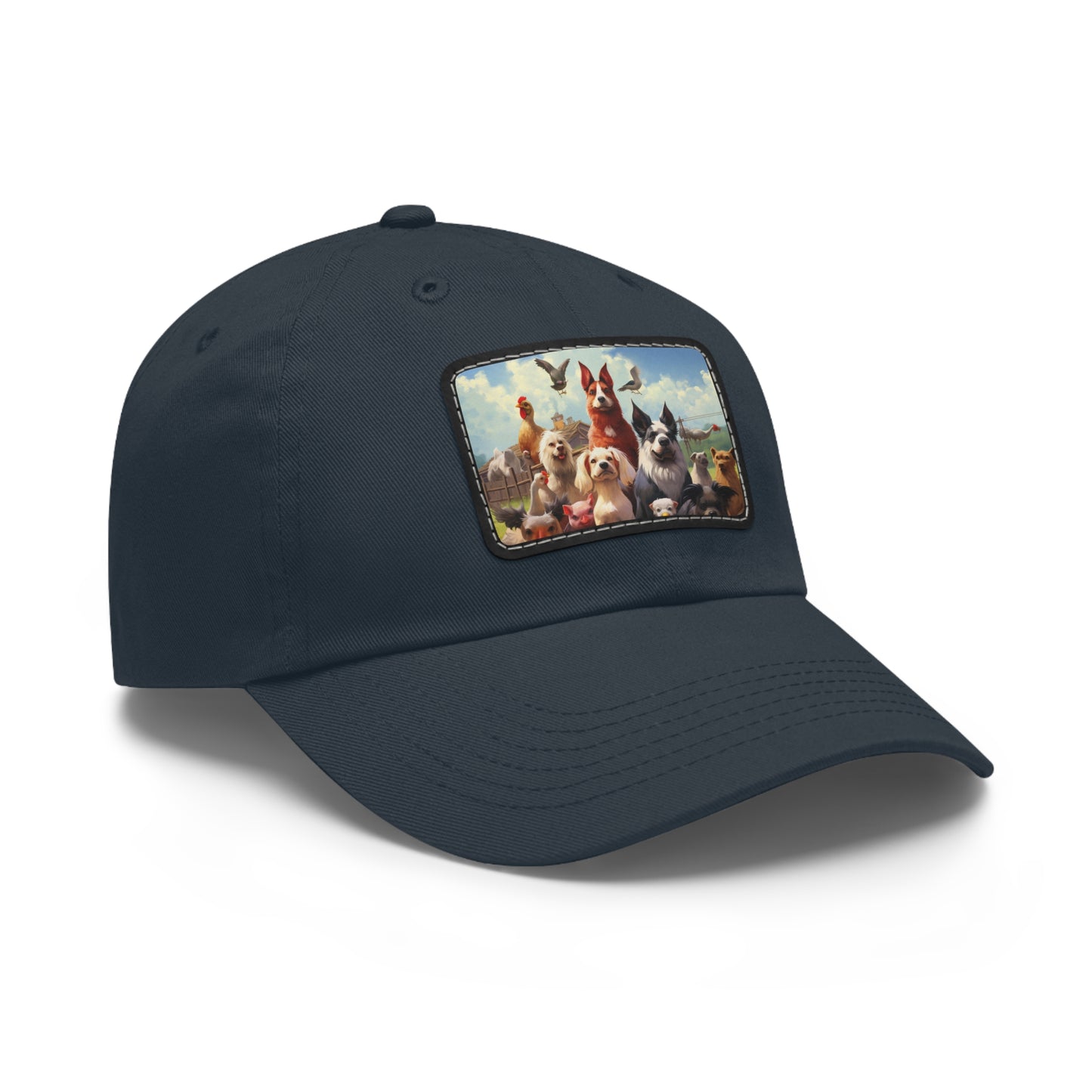 Dad Hat with Leather Patch (Rectangle) Animal Farm Friends